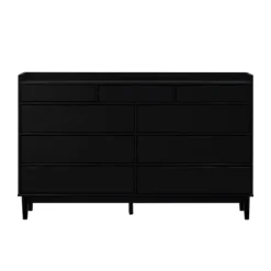 Dressers & Chests-Kirkland's Home Midnight Solid Wood Pull Tab Large Dresser