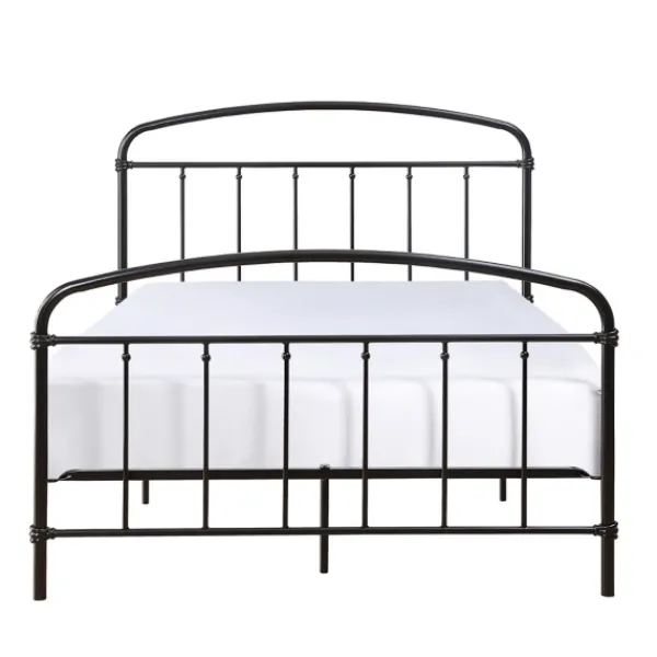Beds & Headboards-Kirkland's Home Midnight Vintage Arch Full Bed Frame Black