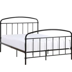 Beds & Headboards-Kirkland's Home Midnight Vintage Arch Full Bed Frame Black
