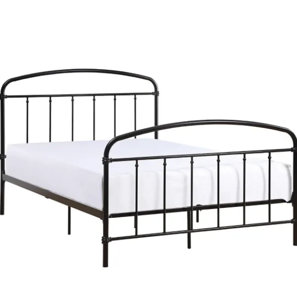 Beds & Headboards-Kirkland's Home Midnight Vintage Arch Full Bed Frame Black