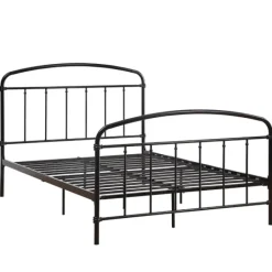 Beds & Headboards-Kirkland's Home Midnight Vintage Arch Full Bed Frame Black