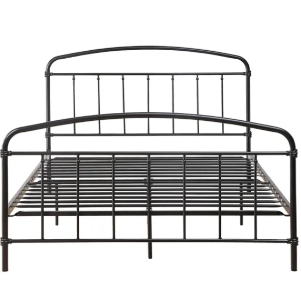 Beds & Headboards-Kirkland's Home Midnight Vintage Arch Queen Bed Frame Black