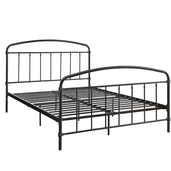 Beds & Headboards-Kirkland's Home Midnight Vintage Arch Queen Bed Frame Black