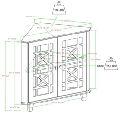 Cabinets & Sideboards-Kirkland's Home Mikie Corner Cabinet Gray