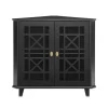 Cabinets & Sideboards-Kirkland's Home Mikie Corner Cabinet Black