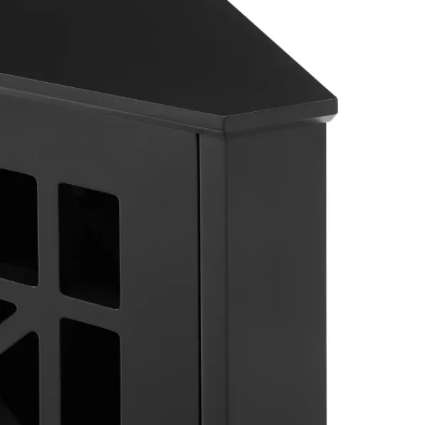 Cabinets & Sideboards-Kirkland's Home Mikie Corner Cabinet Black