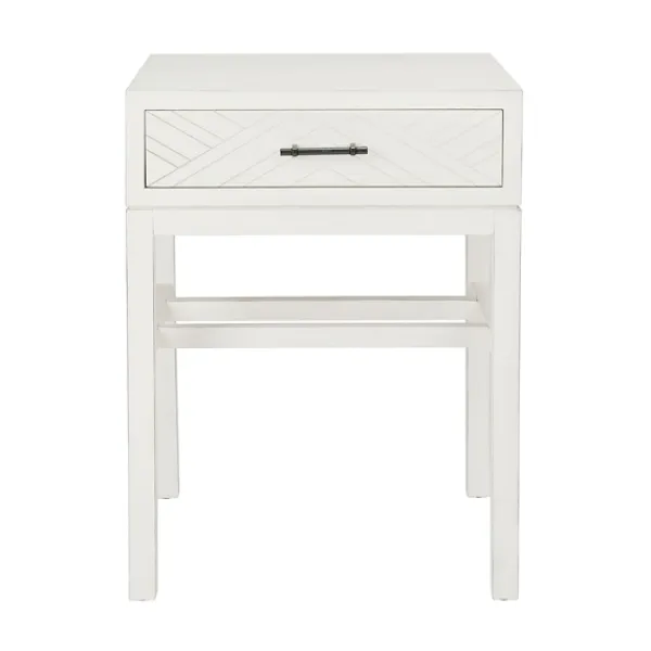 Accent & End Tables-Kirkland's Home Milo Herringbone Accent Table White