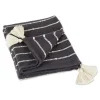 Blankets & Throws-Kirkland's Home Mineral Slub Stripe Decorative Throw Gray