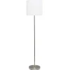 Floor Lamps-Kirkland's Home Minimal Brushed Nickel Stem Floor Lamp White