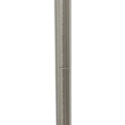 Floor Lamps-Kirkland's Home Minimal Brushed Nickel Stem Floor Lamp White