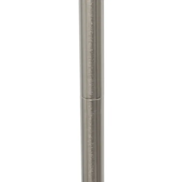 Floor Lamps-Kirkland's Home Minimal Brushed Nickel Stem Floor Lamp White