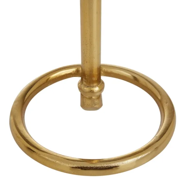 Candle Holders-Kirkland's Home Minimalist Circle Base 3-Pc. Candlestick Set Gold