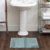 Bathroom Rugs-Kirkland's Home Mint Asymmetrical Cotton Bath Mat, 24 In. Blue