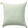 Pillows-Kirkland's Home Mint Trapeze Organic Cotton Throw Pillow Green/Ivory