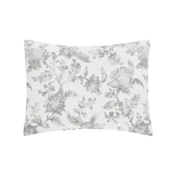 Quilts-Kirkland's Home Miriam Floral & Stripe 3-Pc. King Quilt Set Gray/White
