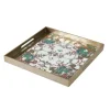 Decorative Trays-Kirkland's Home Mirrored Moroccan Pattern Tray With Gold Edges White/Gold/Multi