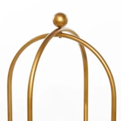Bookshelves-Kirkland's Home Mirrored Two-Tier Cage Shelf Gold