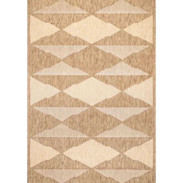 Outdoor Rugs-Kirkland's Home Mitchell Geo Diamonds Outdoor Rug, 8X10 Tan