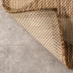 Outdoor Rugs-Kirkland's Home Mitchell Geo Diamonds Outdoor Rug, 8X10 Tan