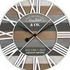 Clocks-Kirkland's Home Mixed Planks And White Wooden Wall Clock