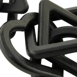Statues & Figurines-Kirkland's Home Mixed Shapes Chain Sculptures, Set Of 2 Black