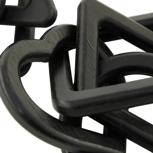 Statues & Figurines-Kirkland's Home Mixed Shapes Chain Sculptures, Set Of 2 Black
