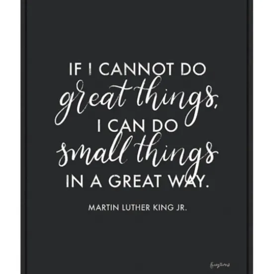 Wall Quotes & Signs-Kirkland's Home Mlk Words Of Wisdom Iii Framed Canvas Art Print Black/White