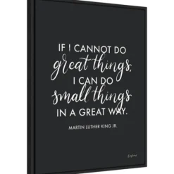 Wall Quotes & Signs-Kirkland's Home Mlk Words Of Wisdom Iii Framed Canvas Art Print Black/White