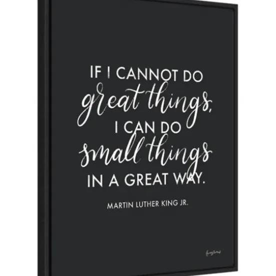 Wall Quotes & Signs-Kirkland's Home Mlk Words Of Wisdom Iii Framed Canvas Art Print Black/White