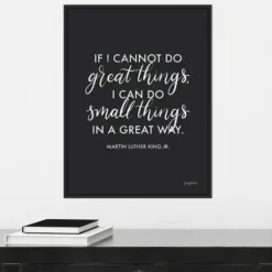 Wall Quotes & Signs-Kirkland's Home Mlk Words Of Wisdom Iii Framed Canvas Art Print Black/White