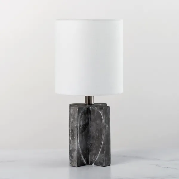 Table Lamps-Kirkland's Home Mod Marbled Gray Table Lamp White