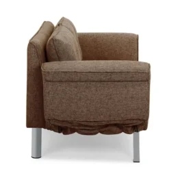Sofas & Loveseats-Kirkland's Home Mod Wing Arm Convertible Sofa Brown