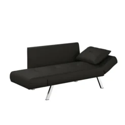 Sofas & Loveseats-Kirkland's Home Mod Wing Arm Convertible Sofa Black