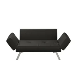 Sofas & Loveseats-Kirkland's Home Mod Wing Arm Convertible Sofa Black