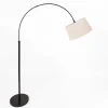 Floor Lamps-Kirkland's Home Modern Black Arch Floor Lamp Ivory