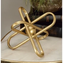 Statues & Figurines-Kirkland's Home Modern Burst 2-Pc. Decorative Sculpture Set Gold