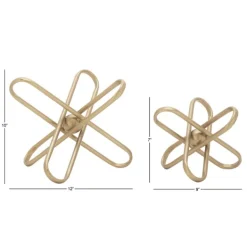 Statues & Figurines-Kirkland's Home Modern Burst 2-Pc. Decorative Sculpture Set Gold