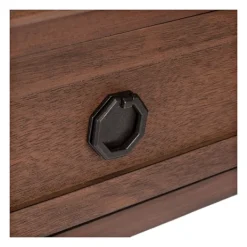 Console Tables-Kirkland's Home Modern Carved Accent Console Table Brown