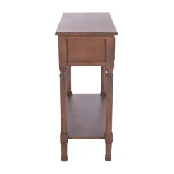 Console Tables-Kirkland's Home Modern Carved Accent Console Table Brown