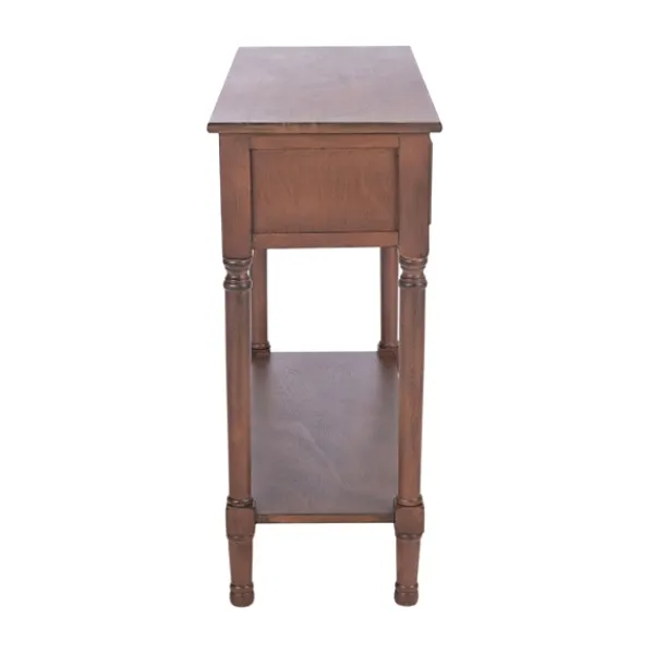 Console Tables-Kirkland's Home Modern Carved Accent Console Table Brown