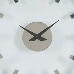 Clocks-Kirkland's Home Modern Clear Core Wall Clock Silver
