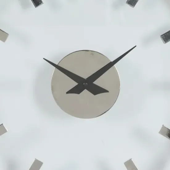 Clocks-Kirkland's Home Modern Clear Core Wall Clock Silver