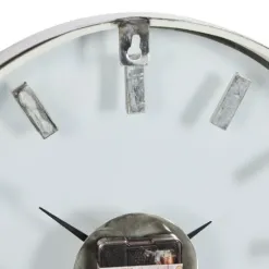Clocks-Kirkland's Home Modern Clear Core Wall Clock Silver