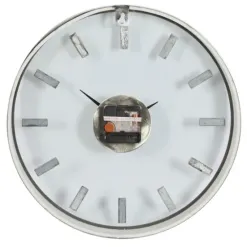 Clocks-Kirkland's Home Modern Clear Core Wall Clock Silver
