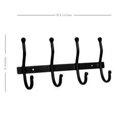 Hooks-Kirkland's Home Modern Farmhouse Black Metal Wall Hooks