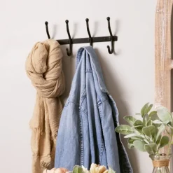 Hooks-Kirkland's Home Modern Farmhouse Black Metal Wall Hooks