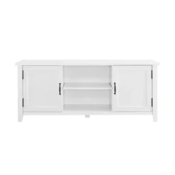 Tv Stands & Media Consoles-Kirkland's Home Modern Farmhouse 2-Door Tv Stand White