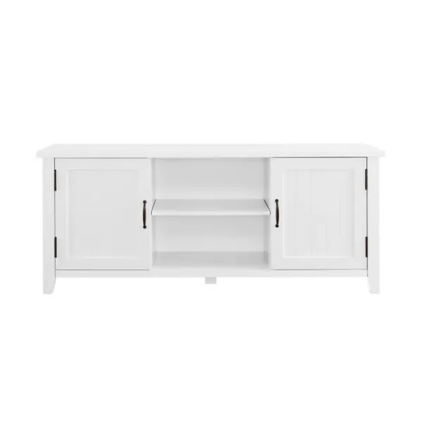 Tv Stands & Media Consoles-Kirkland's Home Modern Farmhouse 2-Door Tv Stand White