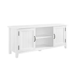Tv Stands & Media Consoles-Kirkland's Home Modern Farmhouse 2-Door Tv Stand White