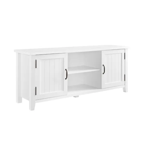 Tv Stands & Media Consoles-Kirkland's Home Modern Farmhouse 2-Door Tv Stand White
